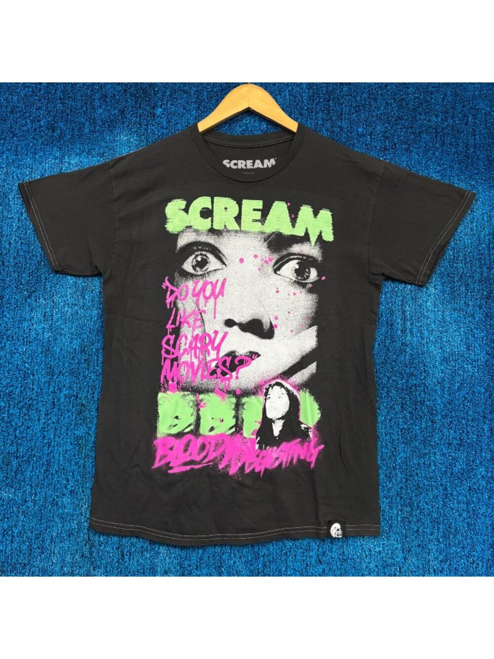 Blood Disgusting x Scream Hey Do You Like Scary Movies Tee M